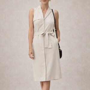 Banana Republic Belted Trench Shirt Dress Vest - SEATH Dress - NWT (size 6)
